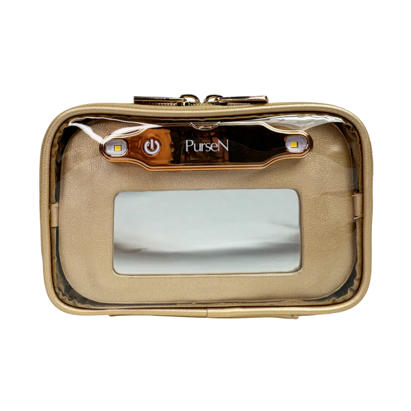 PurseN LITTMINI • Lighted Mirror Case in Gold