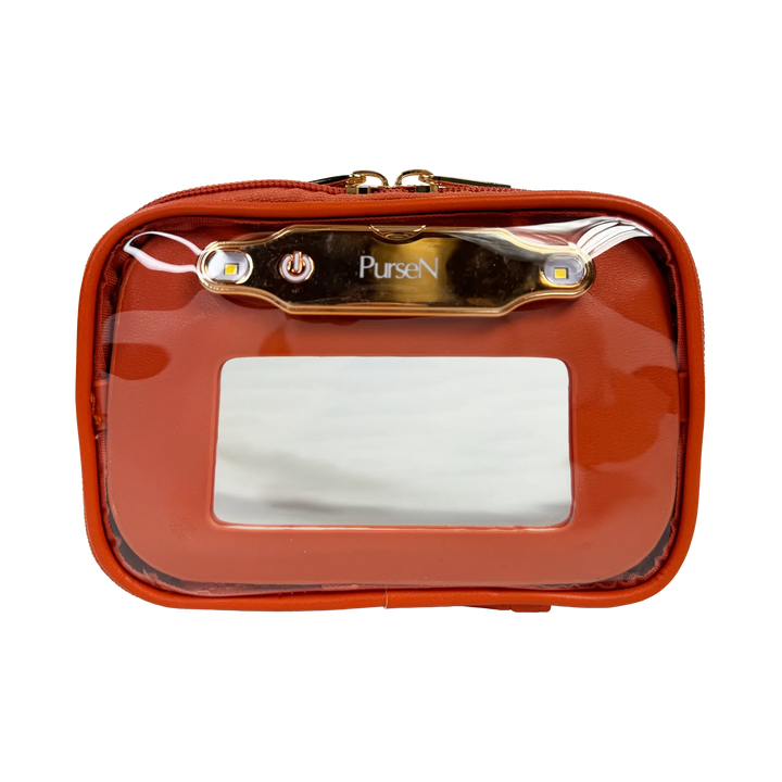 PurseN LITTMINI • Lighted Mirror Case in Sunset Orange