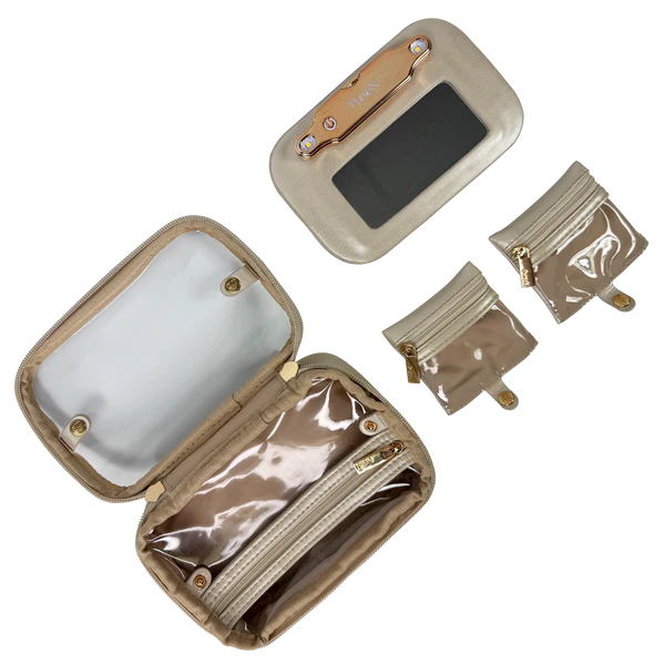 PurseN LITTMINI • Lighted Mirror Case in Pearl