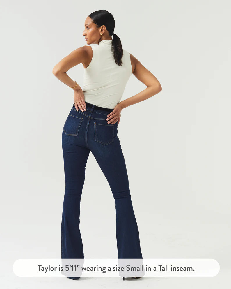Petite Spanx Flare Jeans in Midnight Shade