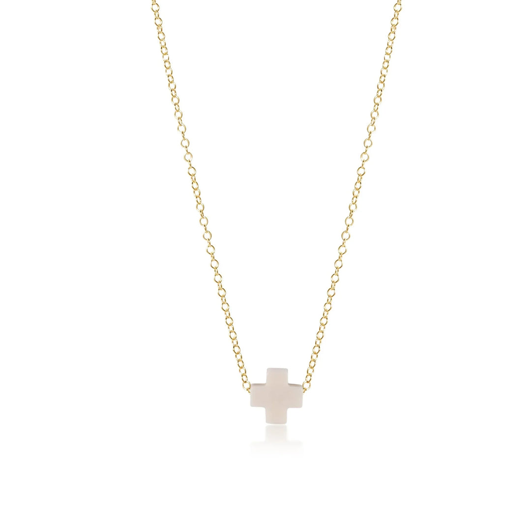 Enewton Egirl 14" Necklace Gold- Signature Cross