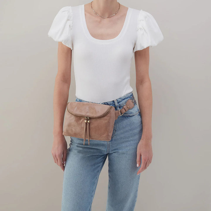 Hobo Fern Large Belt Bag in Buffed Leather | Hazel