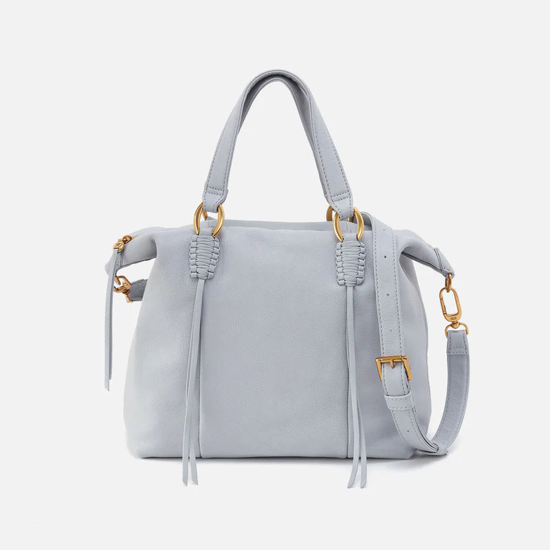 Hobo Harley Satchel  in Pebbled Leather | Blue Pearl