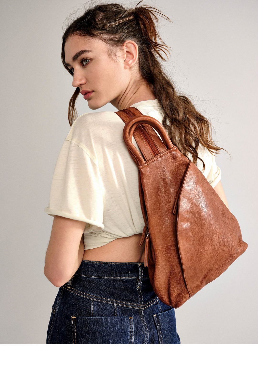 Free People WTF Soho Convertible Bag in Distressed Brown