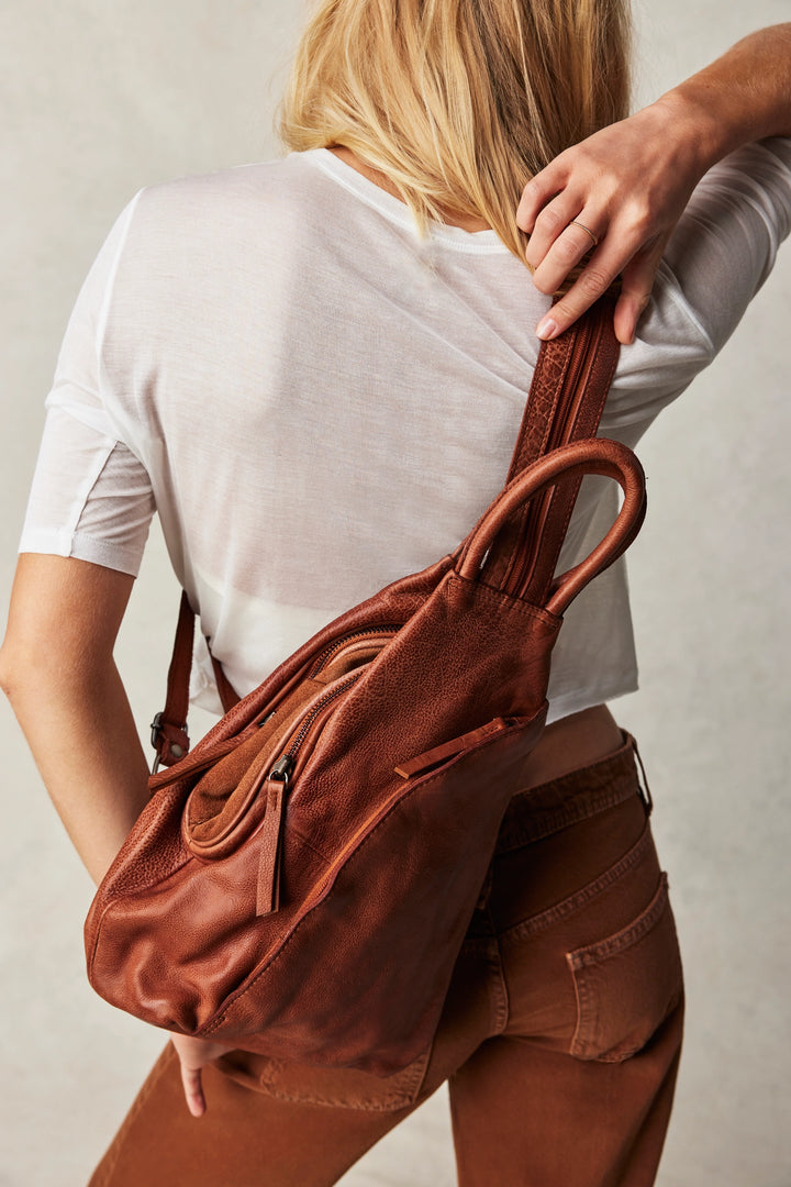 Free People WTF Soho Convertible Bag in Distressed Brown