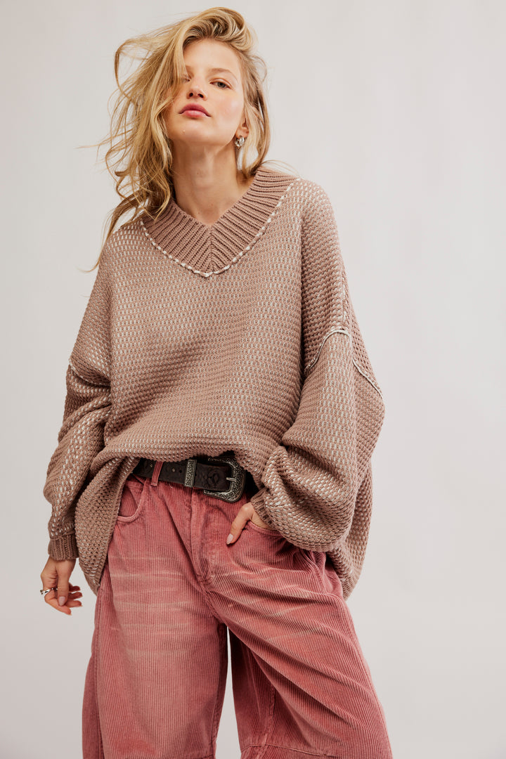 Free People Maisie Sweater in Stucco