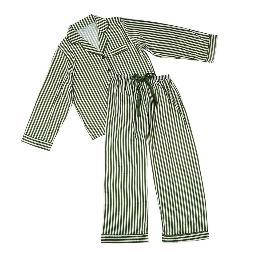 Christmas Green Stripe Pajama Pant Set