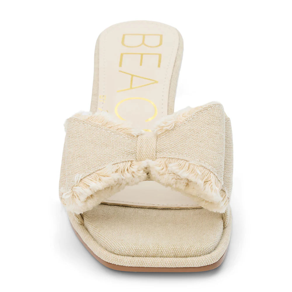 Beach By Matisse Penelope Heeled Sandal in Natural Linen