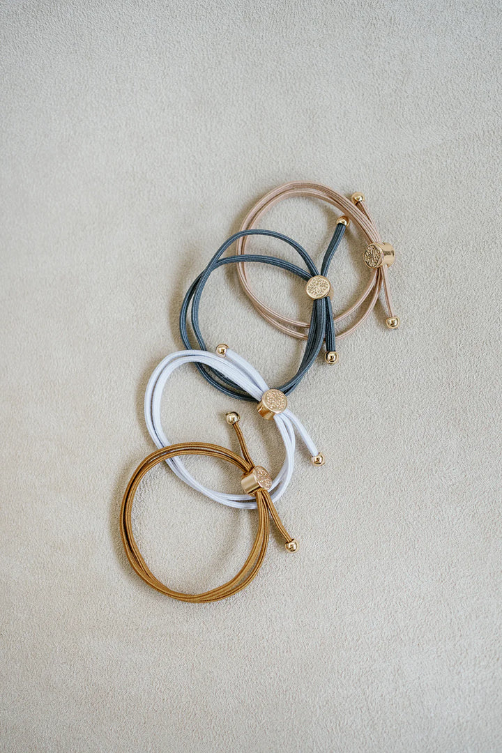 Skinny Hair Tie Set in Neutral