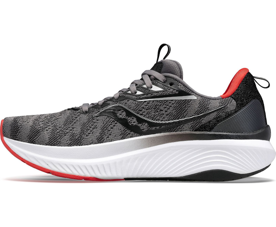 Men's Saucony Echelon 9 Running Shoe in Charcoal Redsky