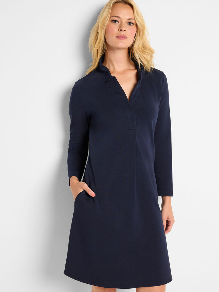 Nic + Zoe Ruffled Up Dress in Dark Indigo