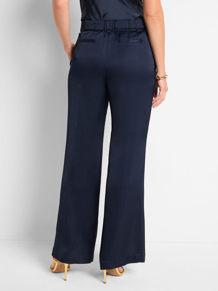 Nic + Zoe Social Edit Front Slit Pant in Dark Indigo