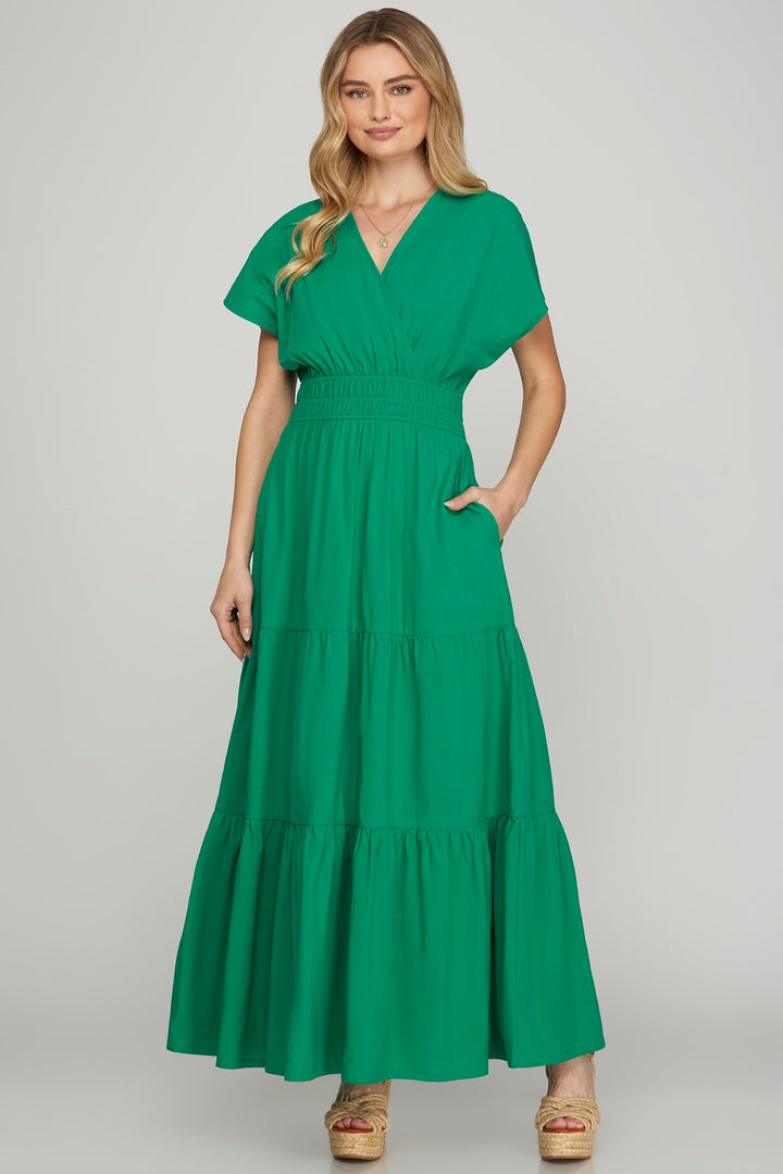 As It Should Be Green Maxi Dress