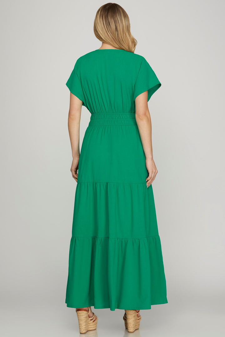 As It Should Be Green Maxi Dress