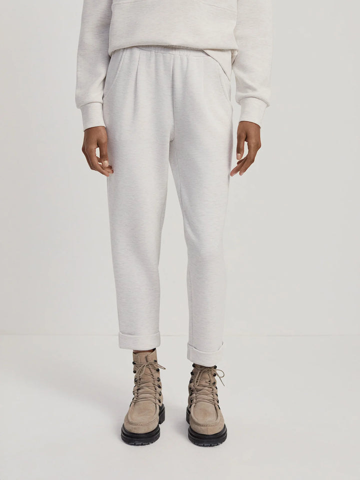 Varley The Rolled Cuff Pant 25" in Ivory Marl