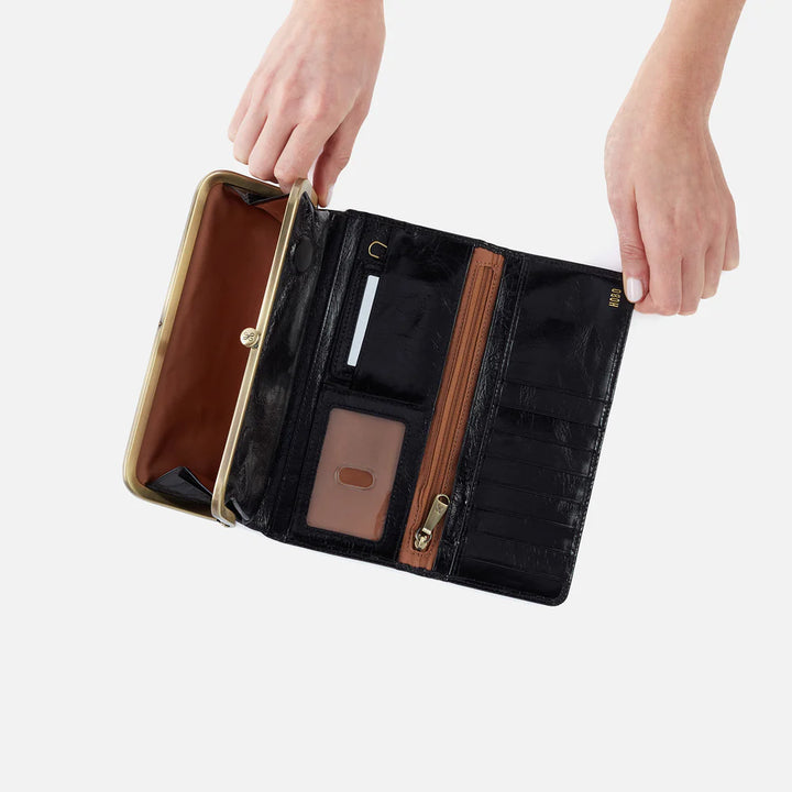 Hobo Rachel Continental Wallet in Black