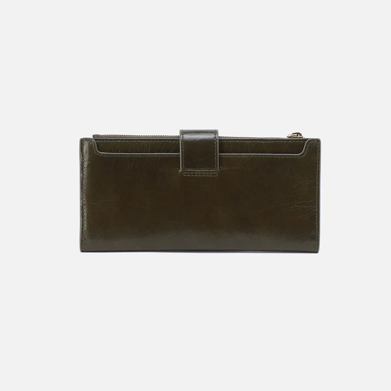 Hobo Dunn Continental Wallet in Deep Moss