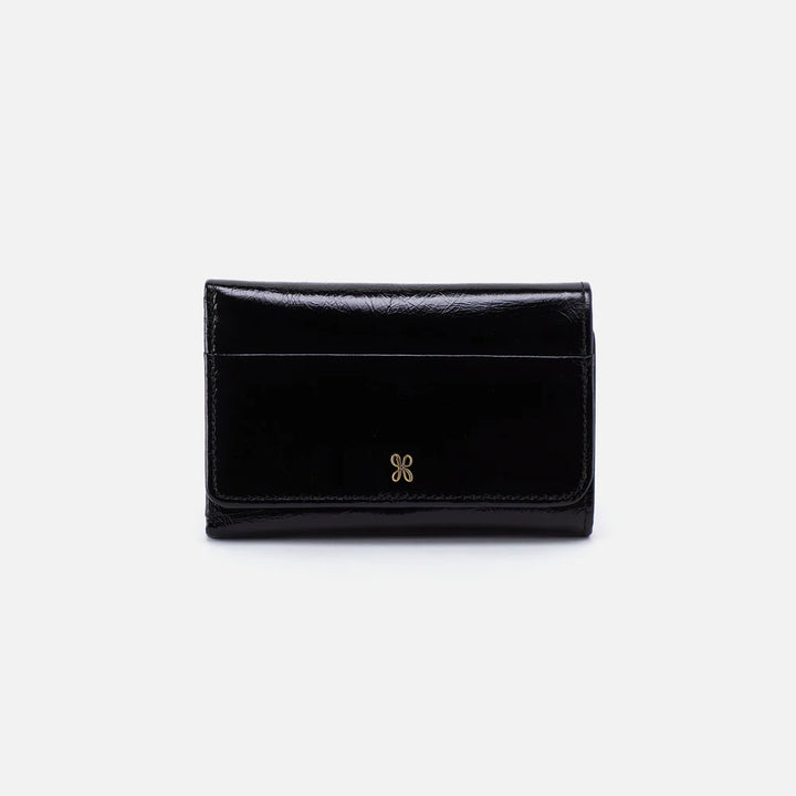 Hobo Jill Trifold Wallet in Black