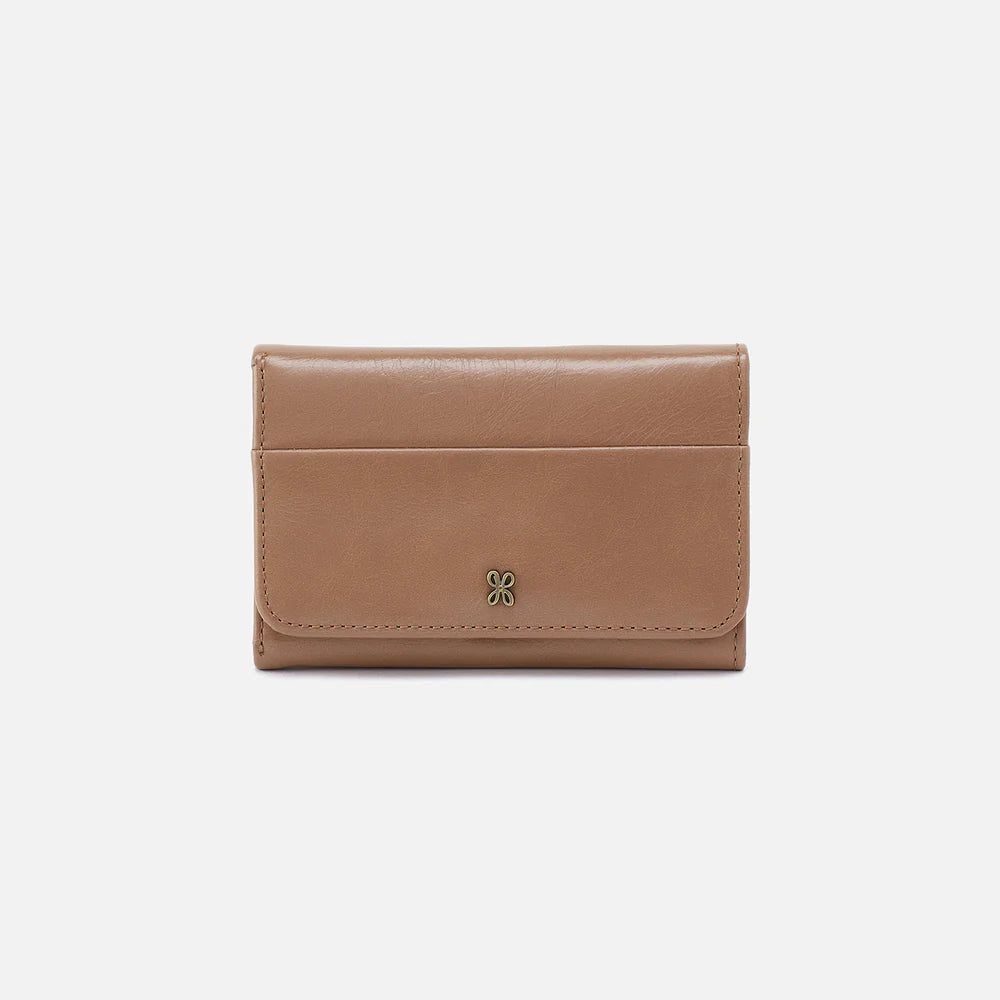 Hobo Jill Trifold Wallet in Cashmere