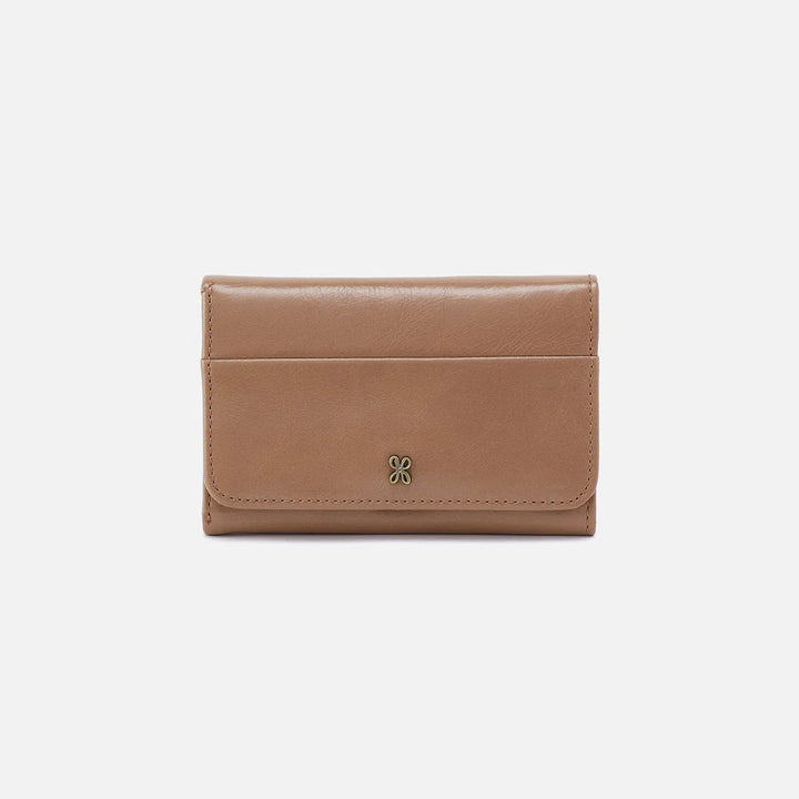 Hobo Jill Trifold Wallet in Cashmere