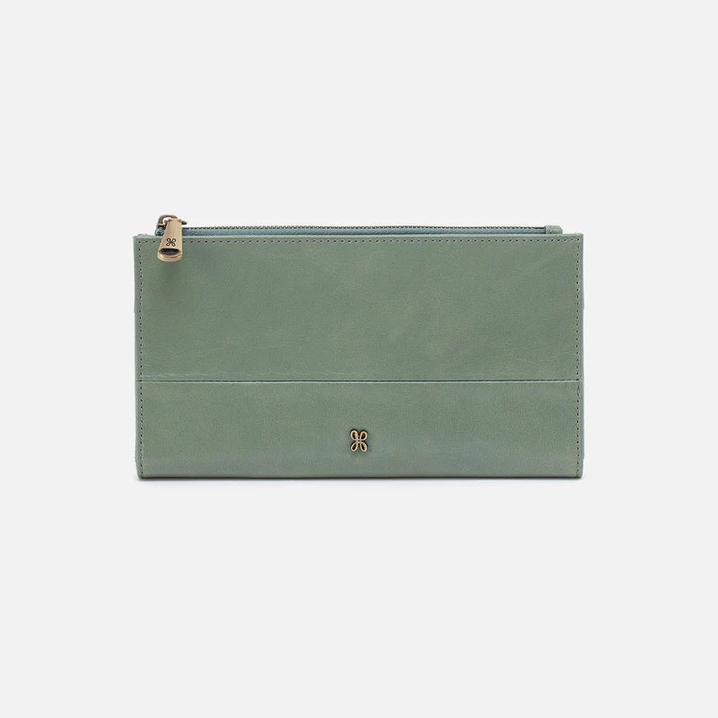 Hobo Jill Large Bifold Wallet in Jade