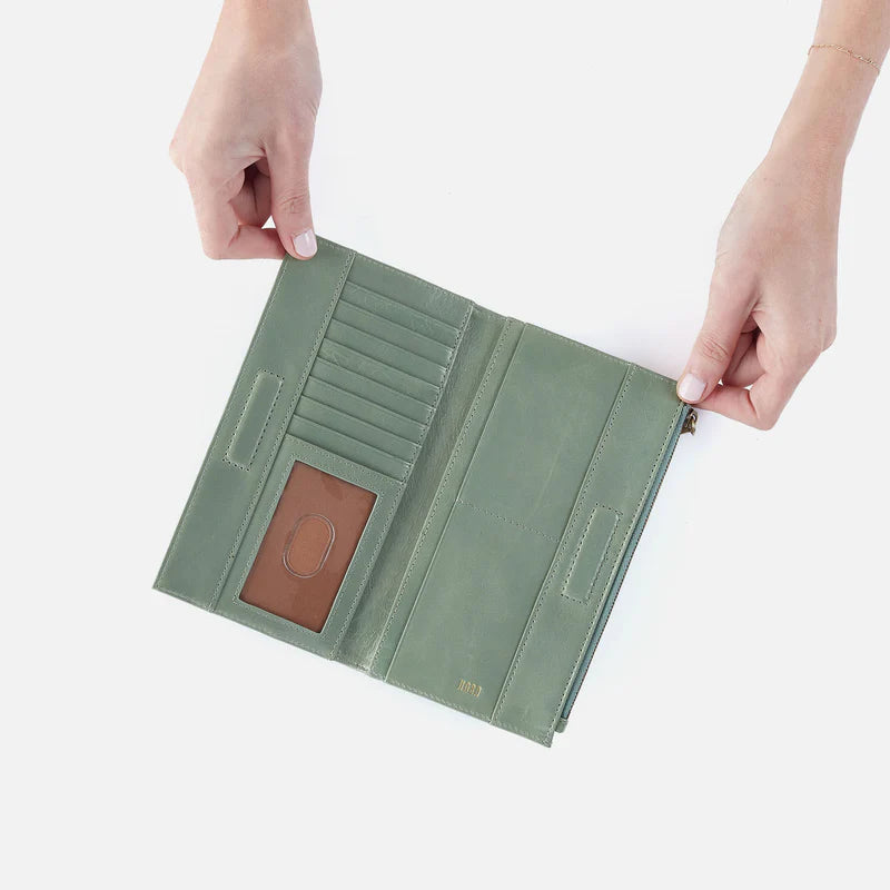 Hobo Jill Large Bifold Wallet in Jade