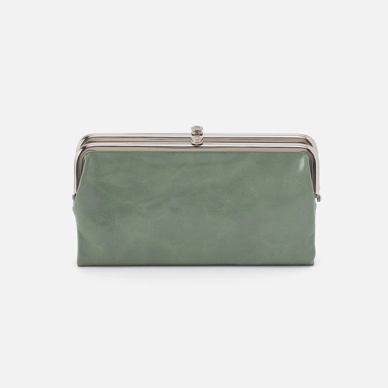 Hobo Lauren in Polished Leather | Jade