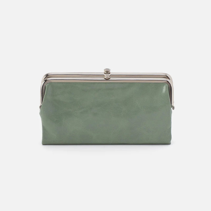 Hobo Lauren in Polished Leather | Jade