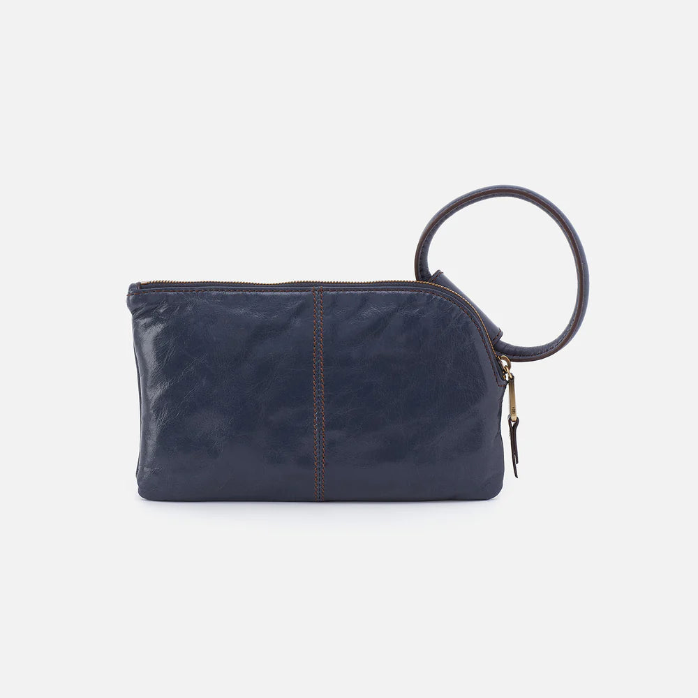 Hobo Sable Wristlet in Blue Stone