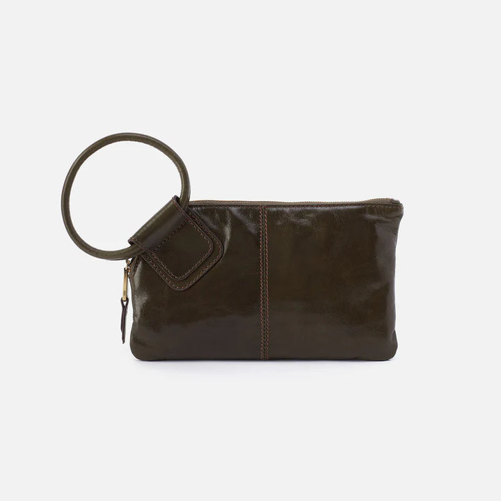 Hobo Sable Wristlet in Deep Moss