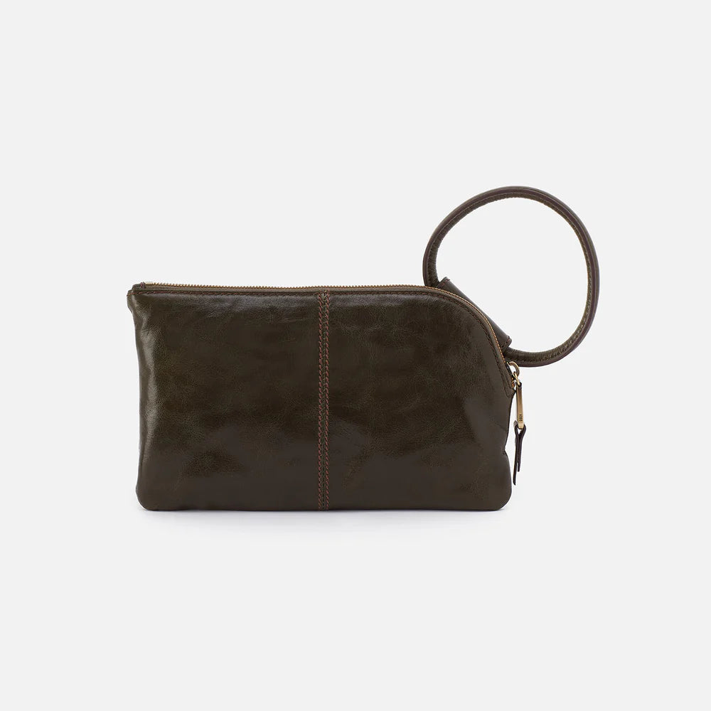 Hobo Sable Wristlet in Deep Moss