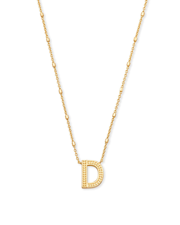 Kendra Scott Letter Pendant Necklace in Gold