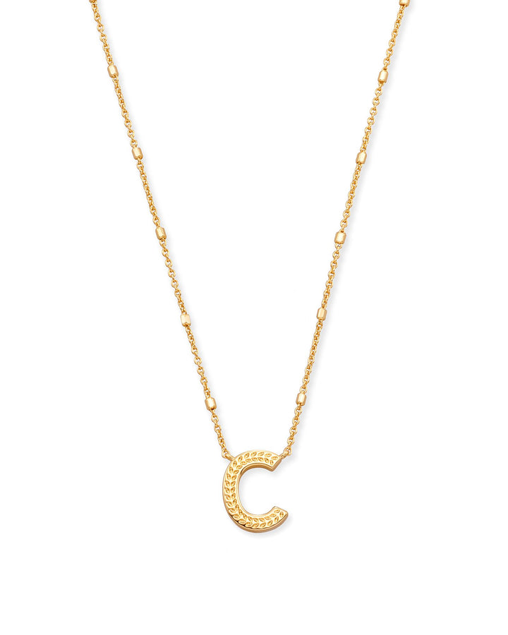 Kendra Scott Letter Pendant Necklace in Gold