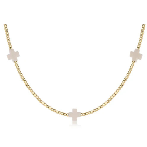 enewton 15" Choker Signature Cross Beaded