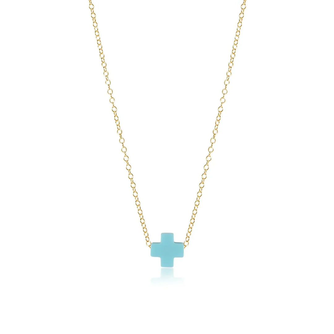 Enewton Egirl 14" Necklace Gold- Signature Cross