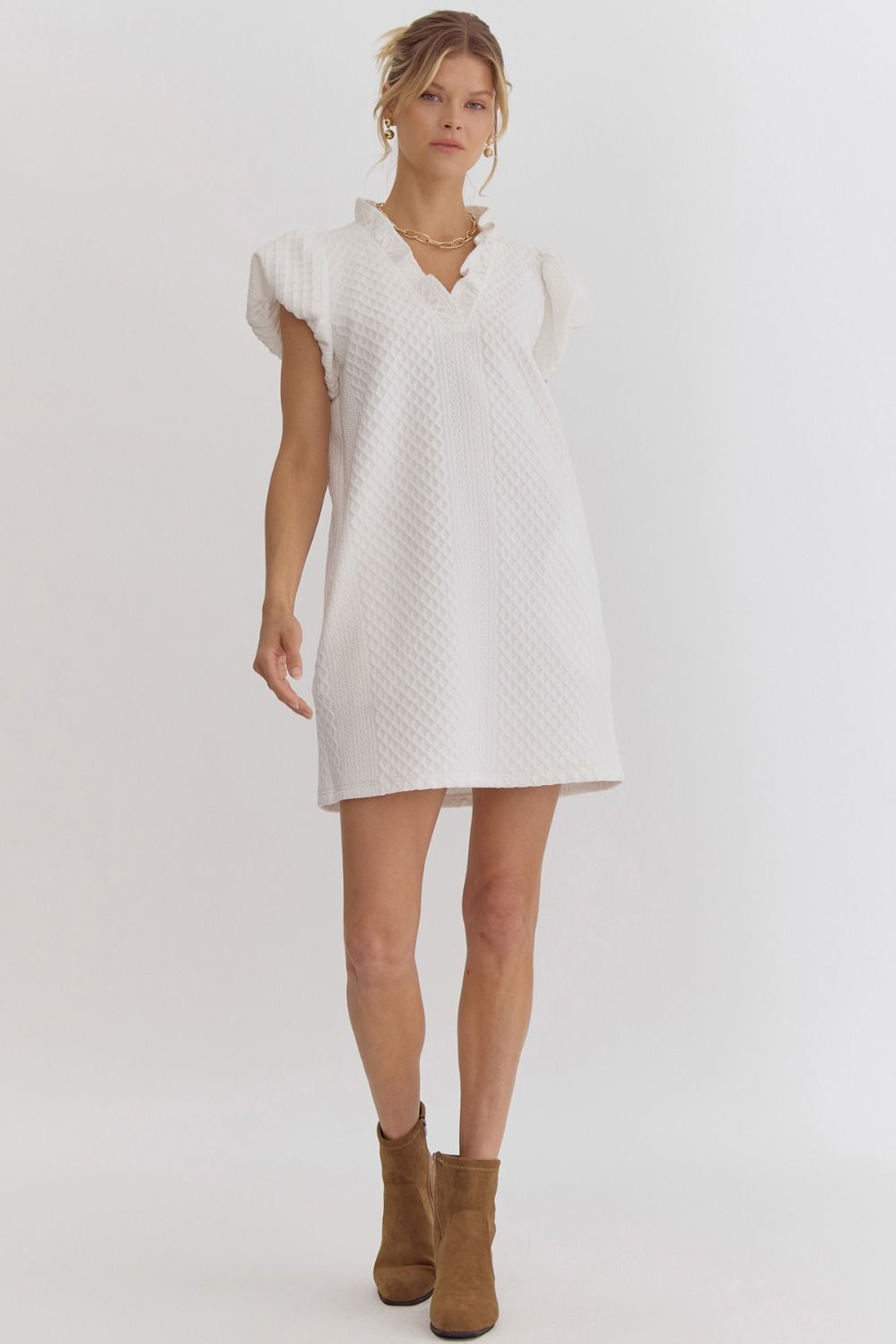 A Love So True White Mini Dress