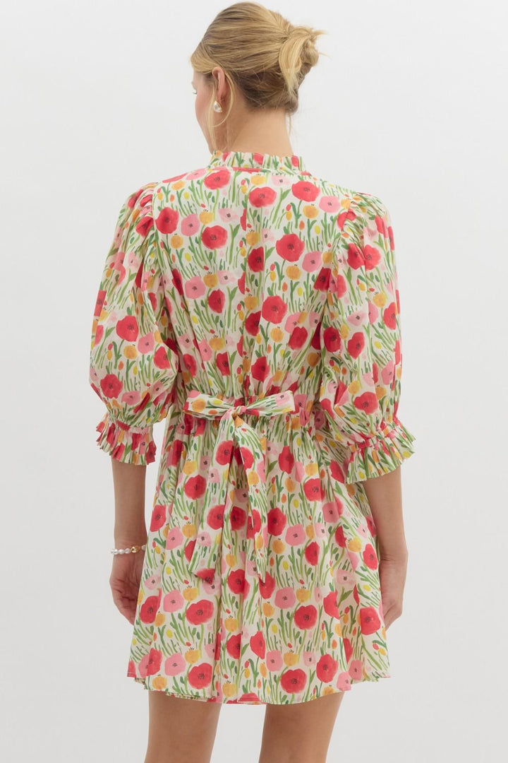 Sunlit Mornings Floral Printed Mini Dress