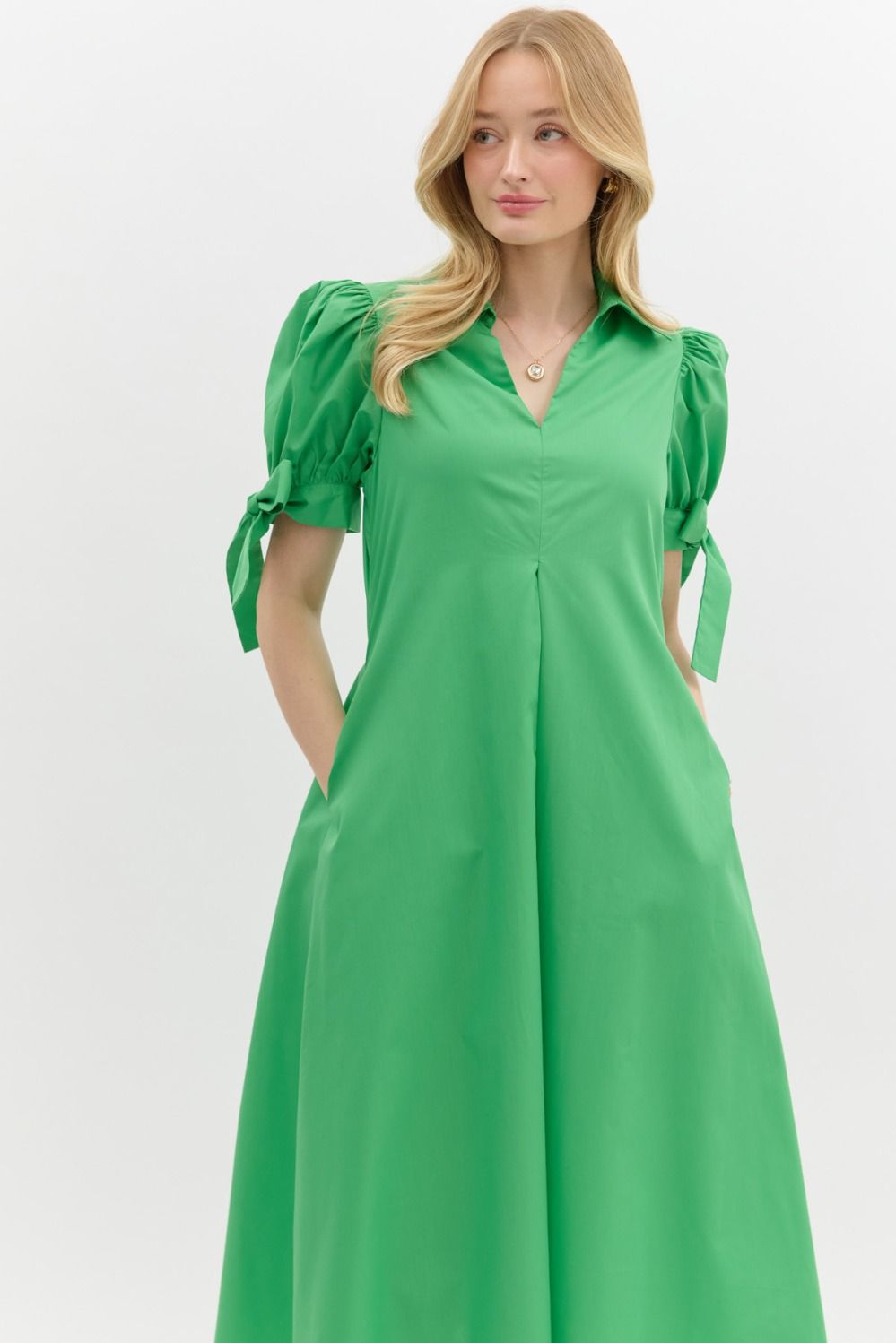 Where We Belong Midi Dress in Green