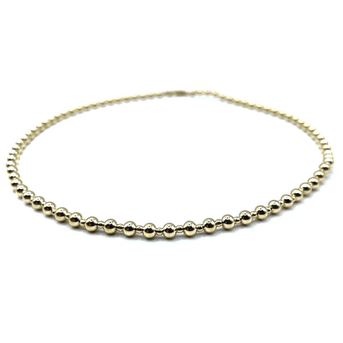 Erin Gray 4mm+2mm+4mm Gold Filled Waterproof Dimension Necklace 16"