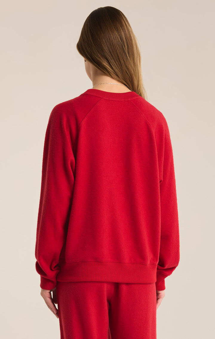 Z Supply Cassie Merry Top in Haute Red