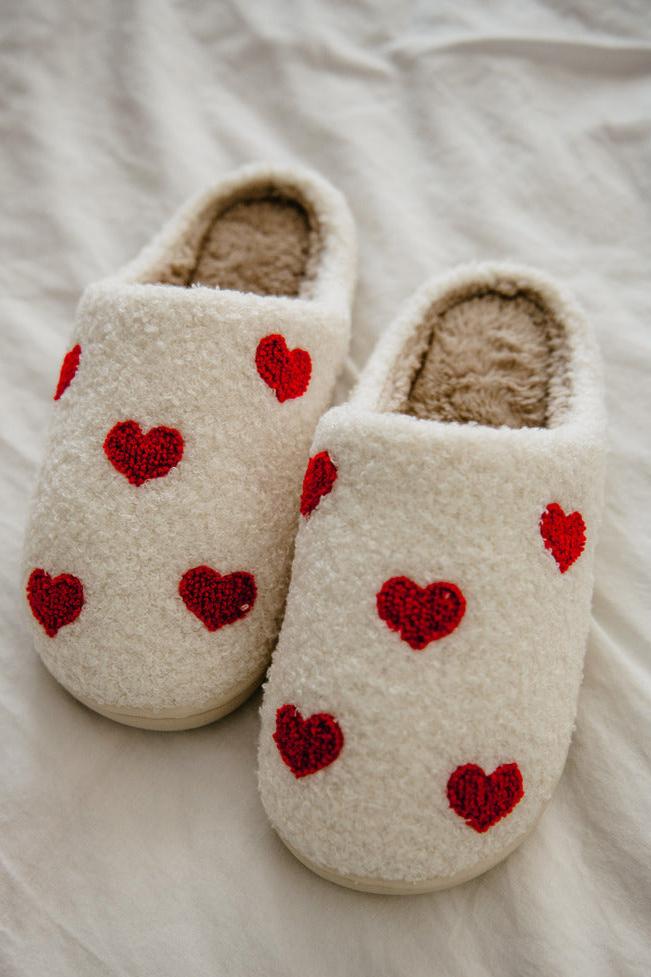 Repeat Red Heart Slippers Shoes