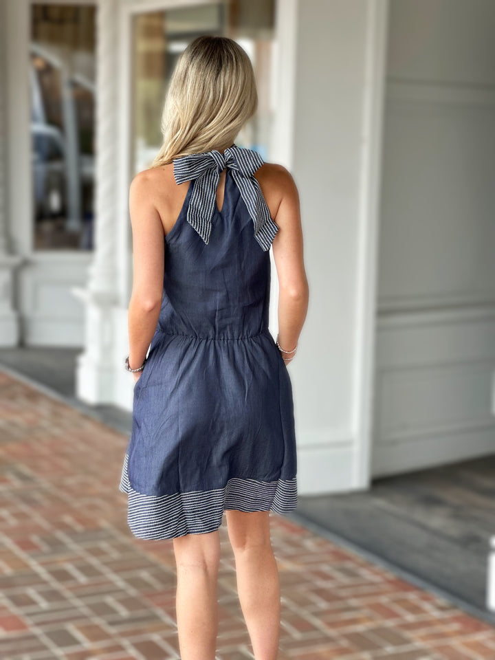 Adhara Blue Denim Mini Dress