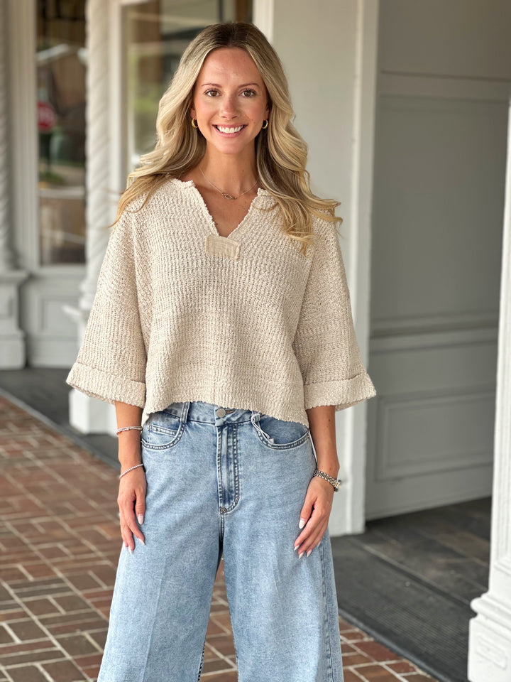 Stop & Stare Oatmeal Sweater