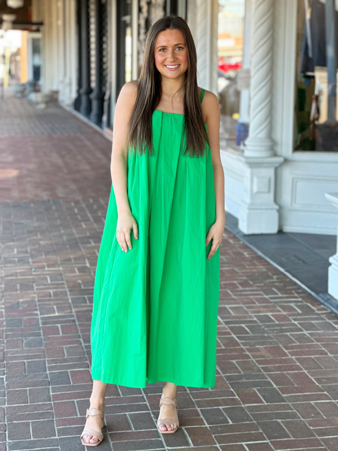 Green Poplin Dress