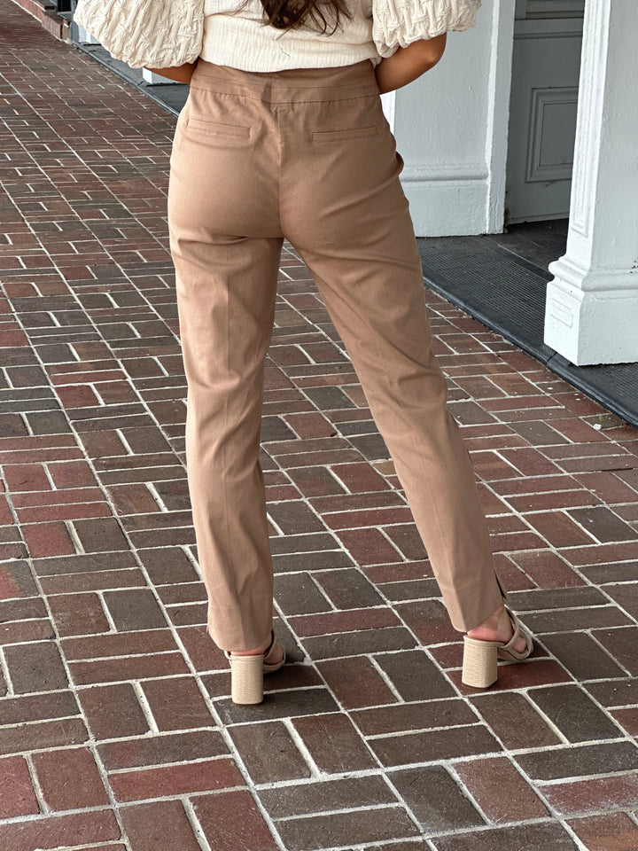 Renuar Go To Ankle Length Pant in Tan