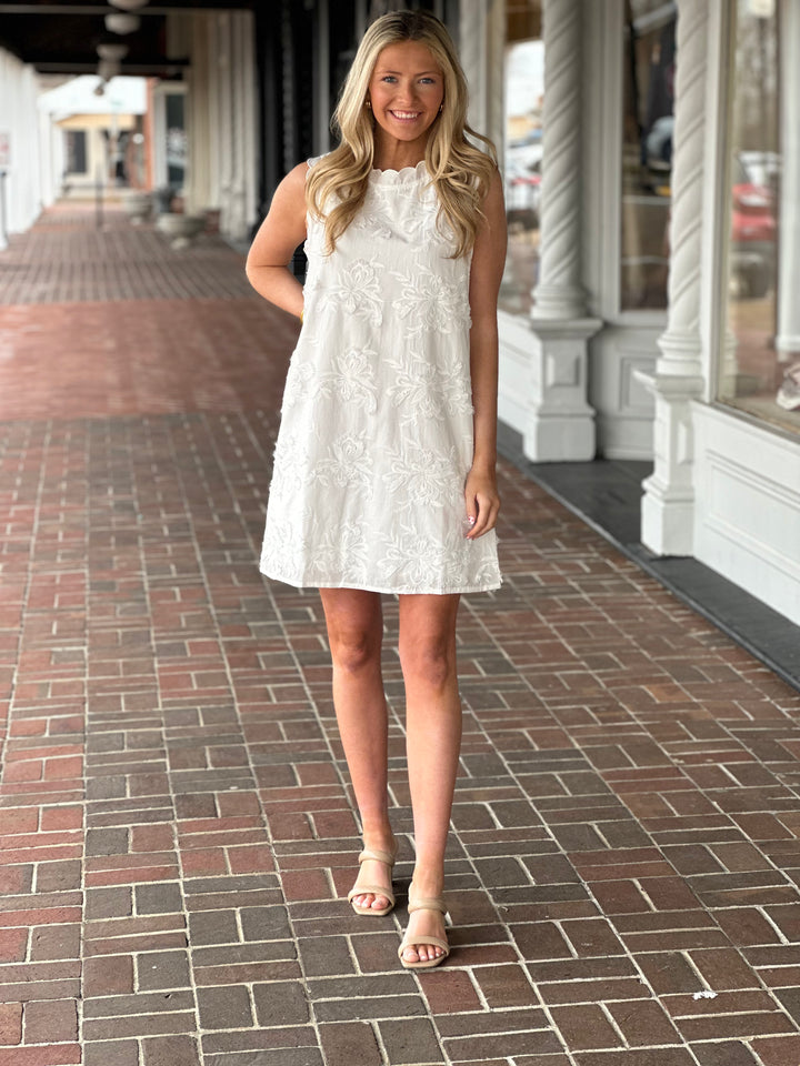 Young At Heart White Sleeveless Dress