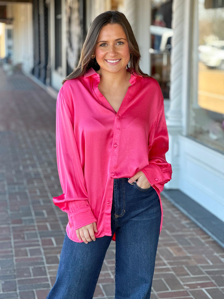 Dear John Galina Top in Raspberry