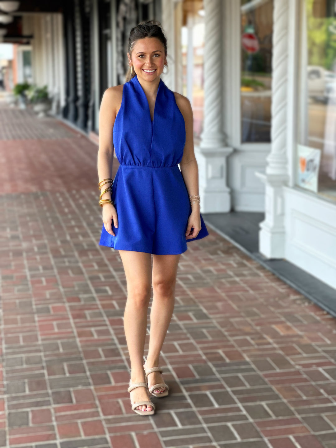 Royal Affair Blue Romper