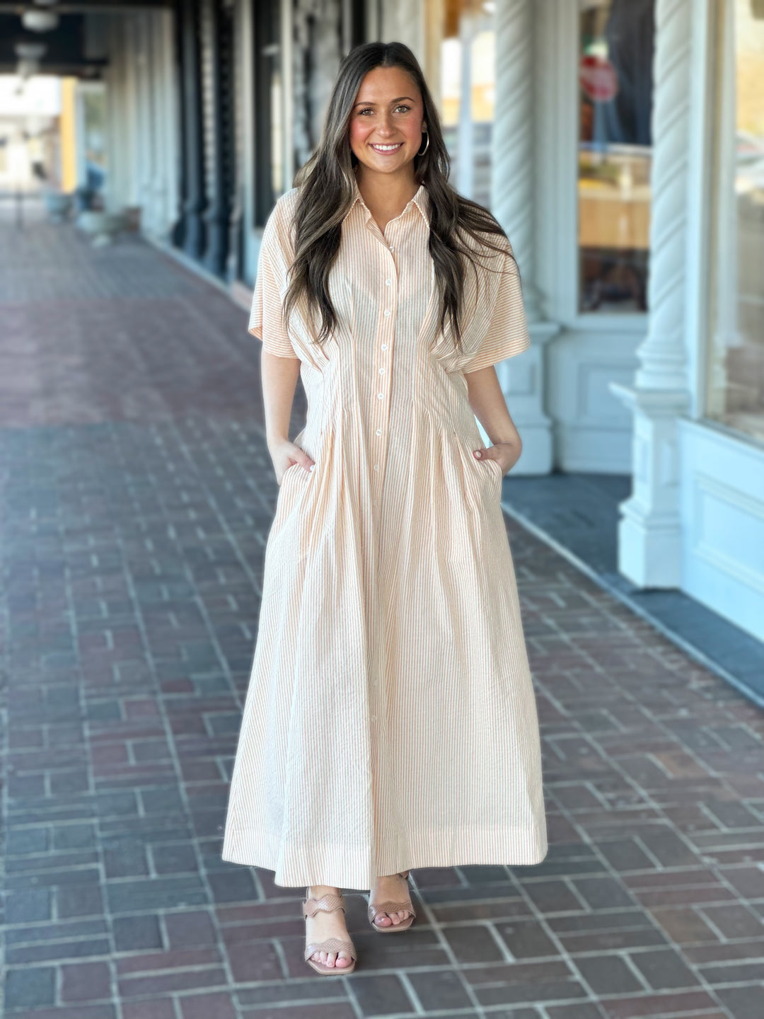 My Best Day Dress in Cream Orange