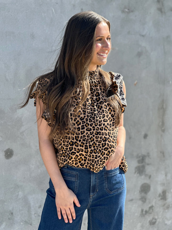 Wildest Dreams Leopard Print Brown Top